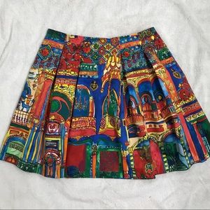 FINAL Alice & Olivia Connor printed pleated skirt